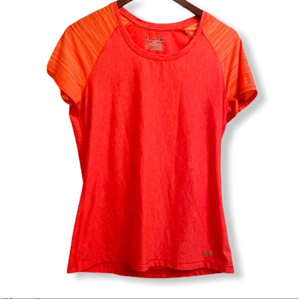 Under Armour Fitted Heat Gear Pink Fitted Top - M